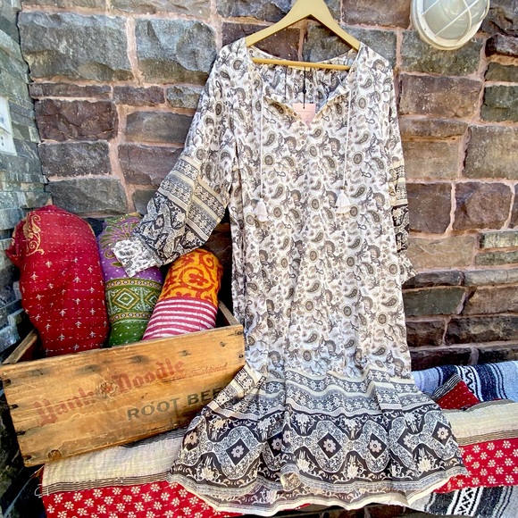 spell journey boho dress Spell Journey Tunic Dress Ash